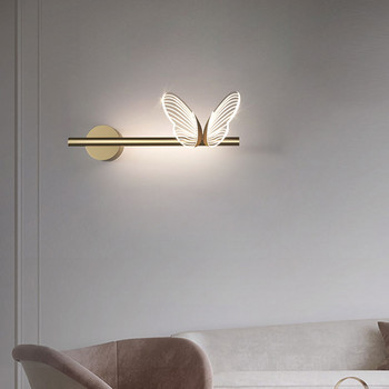 Модерни пеперуди LED стенни лампи Вътрешно осветление Стенни аплици Осветително тяло за спалня, нощно шкафче, хол, домашен декор