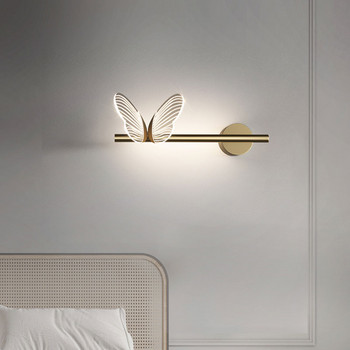 Μοντέρνα λάμπες τοίχου LED πεταλούδα Φωτισμός εσωτερικού χώρου Απλίκες τοίχου Φωτιστικό για κρεβατοκάμαρα Σαλόνι Διακόσμηση σπιτιού