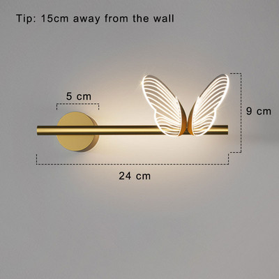 Modern Butterfly LED fali lámpák beltéri világítás fali lámpák világítótest hálószoba éjjeli nappaliba lakberendezés