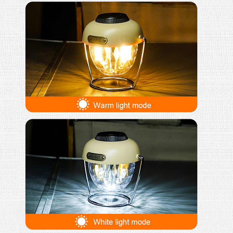 Mini lanternă agățată din metal vintage, lumină albă de culoare caldă, lanternă de camping cu LED, lumină de cort reîncărcabilă prin USB pentru drumeții în aer liber
