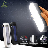 100 W saules LED kempinga gaisma USB uzlādējama spuldze āra telts lampai pārnēsājamām laternām avārijas gaismas grilēšanas pārgājieniem