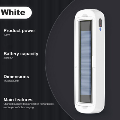 100 W saules LED kempinga gaisma USB uzlādējama spuldze āra telts lampai pārnēsājamām laternām avārijas gaismas grilēšanas pārgājieniem