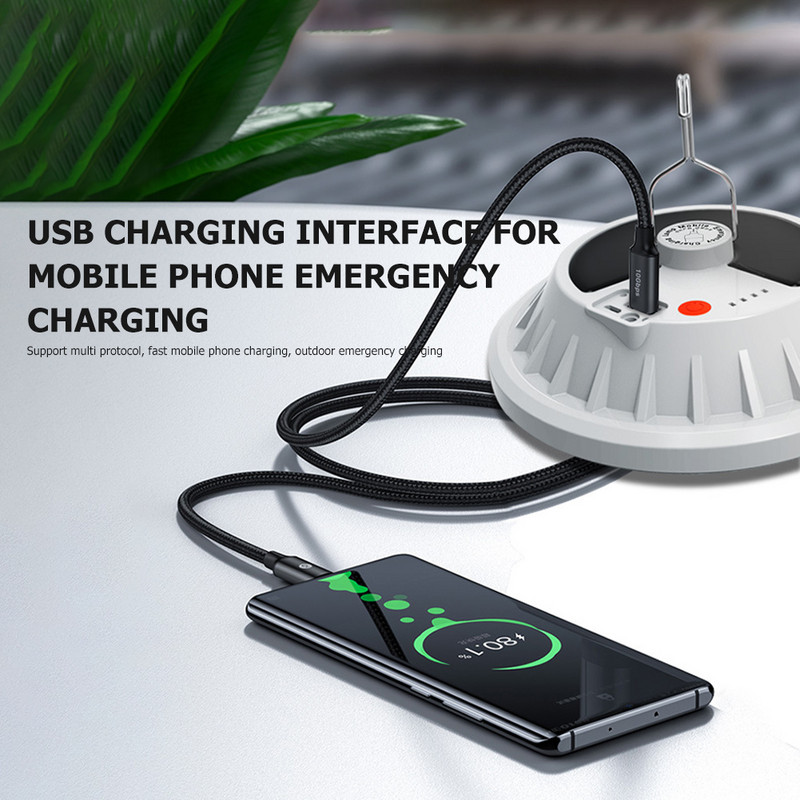 Lanternă solară de camping reîncărcabilă cu 120 LED, lampă pentru cort, cu bec cu LED, lampă în aer liber, lumină portabilă pentru piață de noapte de urgență