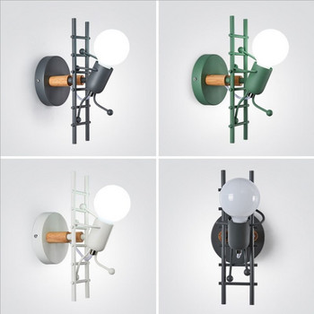Μοντέρνο φωτιστικό τοίχου Led σκανδιναβικά κινούμενα σχέδια για κούκλα Φωτισμός Απλίκα κουκλών
