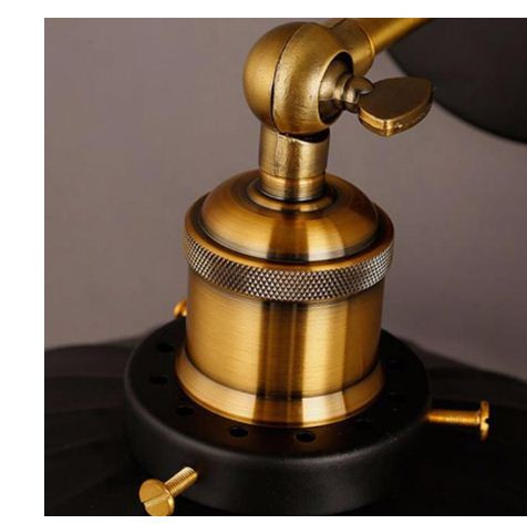 Lampă retro cușcă de perete mansardă, fier american, abajur negru, lampă de perete ușar, lampa de iluminat pentru mansardă, iluminat interior modern, lampa de perete