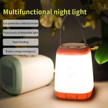 Φορητό LED φωτιστικό νυκτός Κοιτώνας Υπνοδωμάτιο Φωτιστικό κομοδίνου Σαλονιού Φως Κάμπινγκ Μωρό Φωτάκια Προστασίας Ματιών Δώρο μωρού