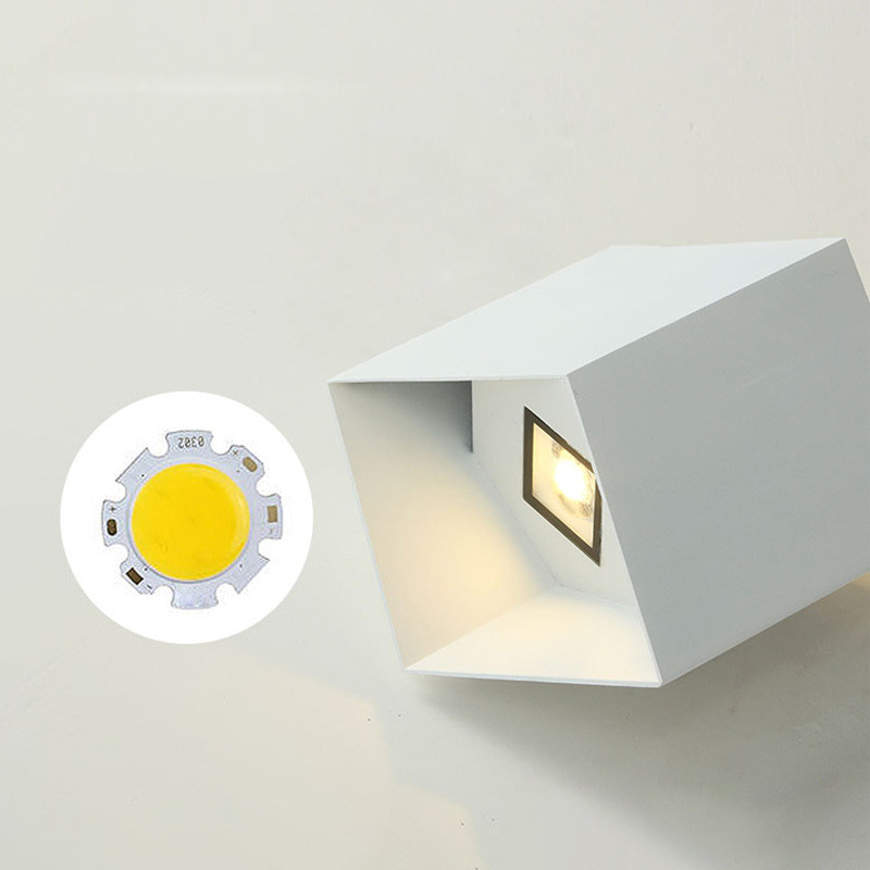 Aplic de perete impermeabil pentru exterior IP65 12W COB LED lumini de verandă Decor modern de interior Sus în jos Lampă de perete din aluminiu cu două capete AC85-265V