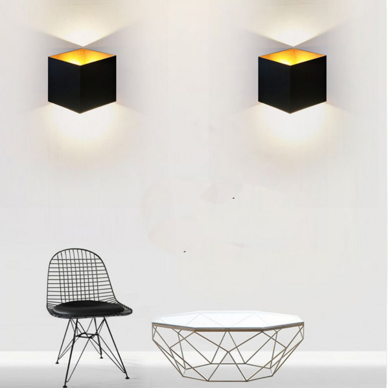 Aplic de perete impermeabil pentru exterior IP65 12W COB LED lumini de verandă Decor modern de interior Sus în jos Lampă de perete din aluminiu cu două capete AC85-265V