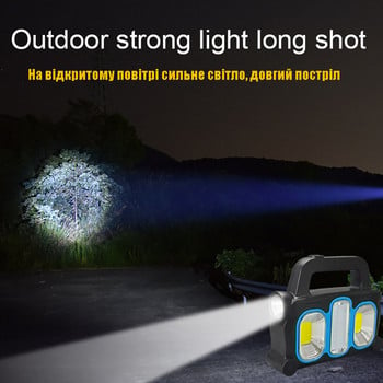 Camping Portable Light Ηλιακά επαναφορτιζόμενα φωτιστικά υψηλής ισχύος Φακός εξωτερικού χώρου Φανάρια έκτακτης ανάγκης Σκηνές Εξοπλισμός κάμπινγκ