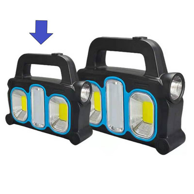 Kemping Hordozható Napelemes Újratölthető Lámpák Nagy teljesítményű zseblámpa Kültéri világítás Vészlámpás Sátor Kempingfelszerelés