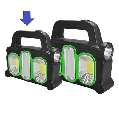 Kemping Hordozható Napelemes Újratölthető Lámpák Nagy teljesítményű zseblámpa Kültéri világítás Vészlámpás Sátor Kempingfelszerelés