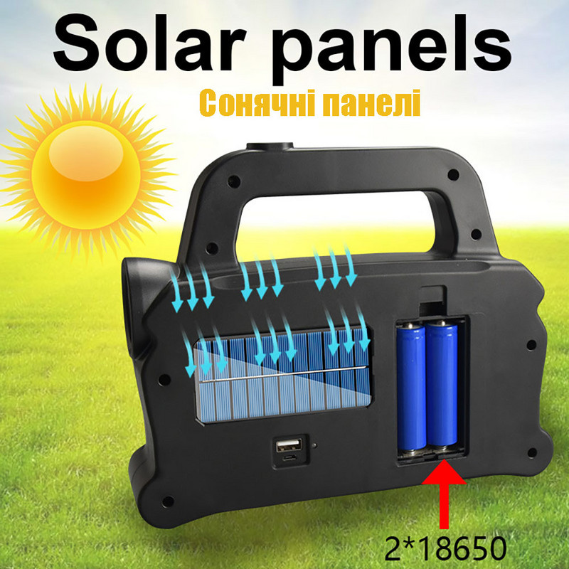 Kemping Hordozható Napelemes Újratölthető Lámpák Nagy teljesítményű zseblámpa Kültéri világítás Vészlámpás Sátor Kempingfelszerelés