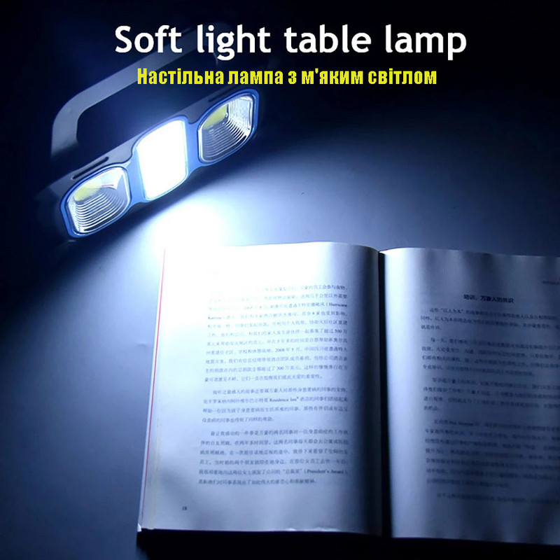 Kemping Hordozható Napelemes Újratölthető Lámpák Nagy teljesítményű zseblámpa Kültéri világítás Vészlámpás Sátor Kempingfelszerelés