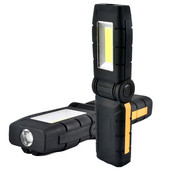 Magnētiskā LED darba lampa USB uzlādējama pārbaudes lampa COB LED zibspuldzes kabatas lukturītis regulējama darba gaisma ar magnēta āķi