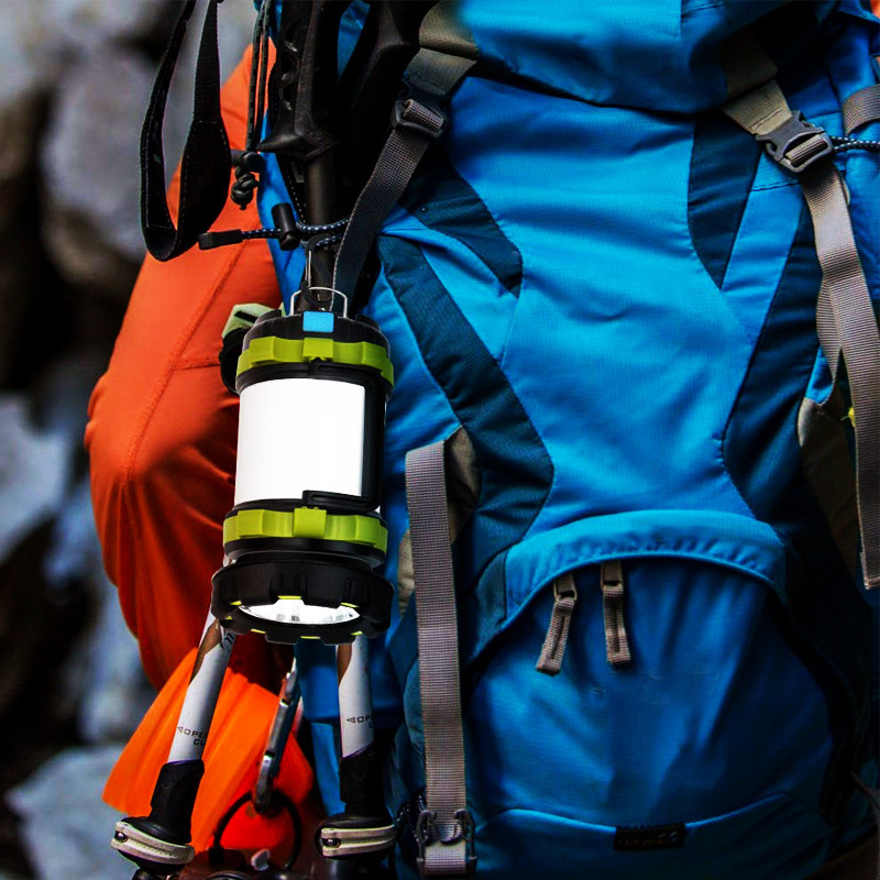 D2 hordozható LED-es kempinglámpa működő horgász szabadtéri sátorlámpa kézi zseblámpa USB újratölthető vízálló keresőlámpa