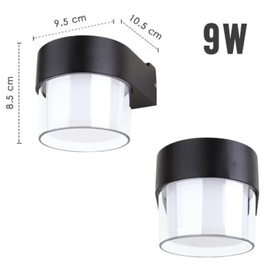 Välistingimustes kaasaegne LED-seinavalgusti pinnale paigaldatav IP54 veekindel 9w 18w 220v 240v aia rõdu tänava veranda pargivalgusti