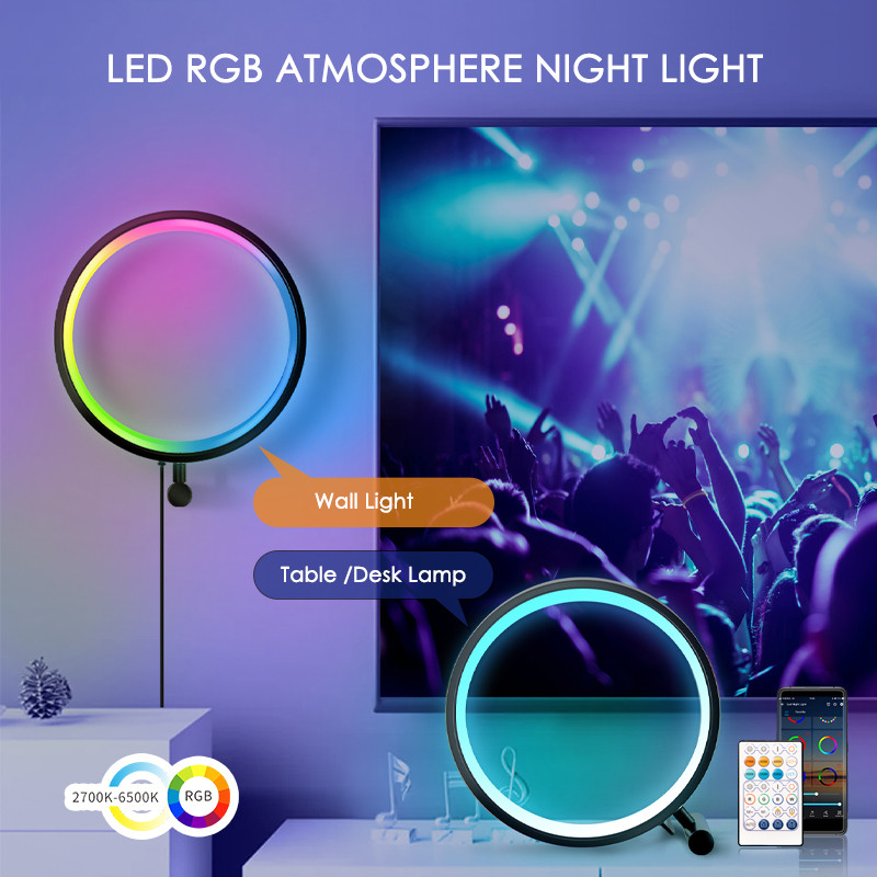 RGB Bluetooth Led Φωτιστικά τοίχου Φωτιστικά τοίχου εσωτερικού χώρου Smart App Τηλεχειριστήριο φωτιστικό τοίχου για ντουλάπες κρεβατοκάμαρας Παιχνίδι Διακόσμηση κομοδίνου