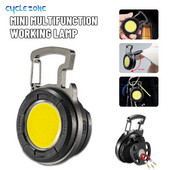 Lantern COB strălucitor Lumină de lucru 5 moduri de iluminare Proiector cu magnet și clemă Mini lanternă portabilă impermeabilă Lumină de camping
