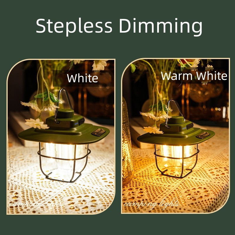 Lumini de camping retro de 9W Lanternă de camping portabilă, lumini suspendate reîncărcabile cu LED-uri, corturi de călătorie, consumabile pentru tabără