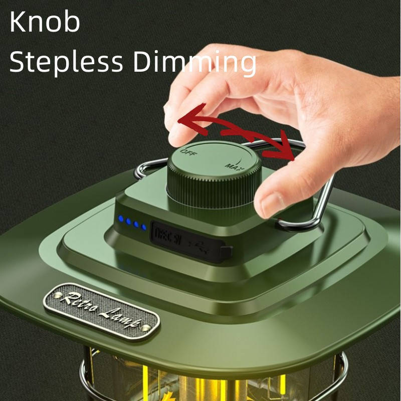 Lumini de camping retro de 9W Lanternă de camping portabilă, lumini suspendate reîncărcabile cu LED-uri, corturi de călătorie, consumabile pentru tabără