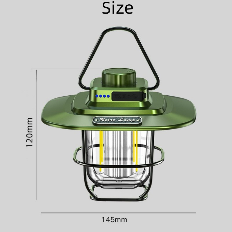 Lumini de camping retro de 9W Lanternă de camping portabilă, lumini suspendate reîncărcabile cu LED-uri, corturi de călătorie, consumabile pentru tabără