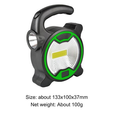 Prijenosna COB LED radna svjetiljka Ručna svjetiljka za kampiranje Lampa na baterije Vanjska vodootporna svjetiljka za šator na bateriju