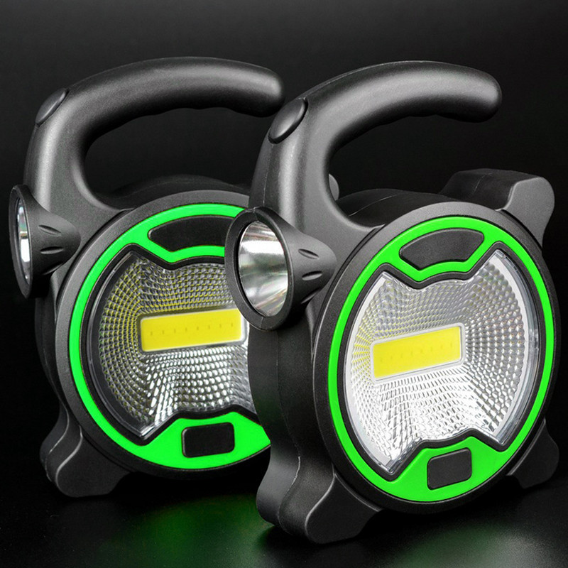 Prijenosna COB LED radna svjetiljka Ručna svjetiljka za kampiranje Lampa na baterije Vanjska vodootporna svjetiljka za šator na bateriju