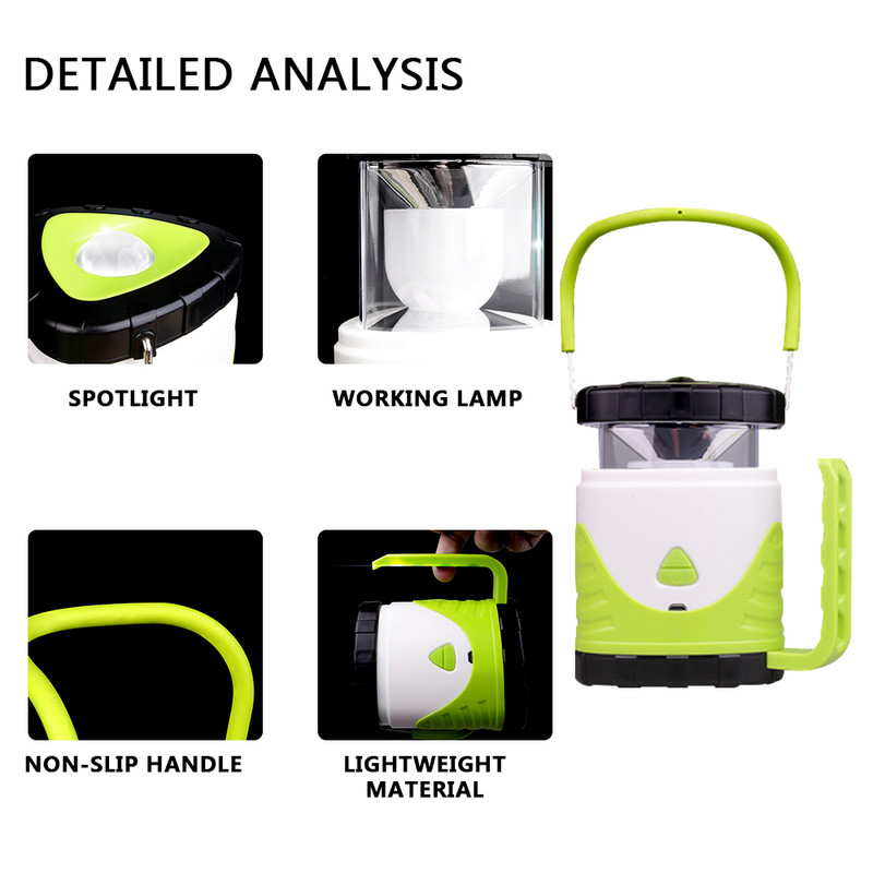 Lampă de lucru cu LED-uri super luminoase, lanternă reîncărcabilă prin USB, lanterne de camping, lanternă impermeabilă în aer liber pentru vânătoarea de pești