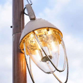 LED фенер за къмпинг, акумулаторна ретро метална лампа за лагер, захранвана от батерии, висяща винтидж лампа за спиране на захранването