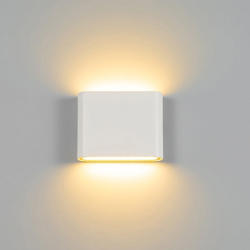 Lampă de perete cu LED 6W 12W Iluminat de grădină impermeabil pentru exterior, aluminiu AC86-265V, pentru interior, dormitor, sufragerie, scară.