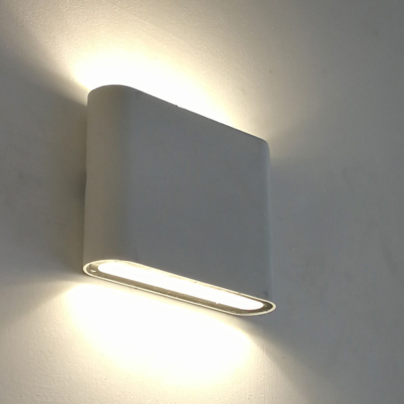 Lampă de perete cu LED 6W 12W Iluminat de grădină impermeabil pentru exterior, aluminiu AC86-265V, pentru interior, dormitor, sufragerie, scară.