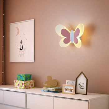 14W пеперуда LED стенни лампи Акрилни креативни аплици за детска стая за вътрешен дом, спалня, табла, декорация на коридор