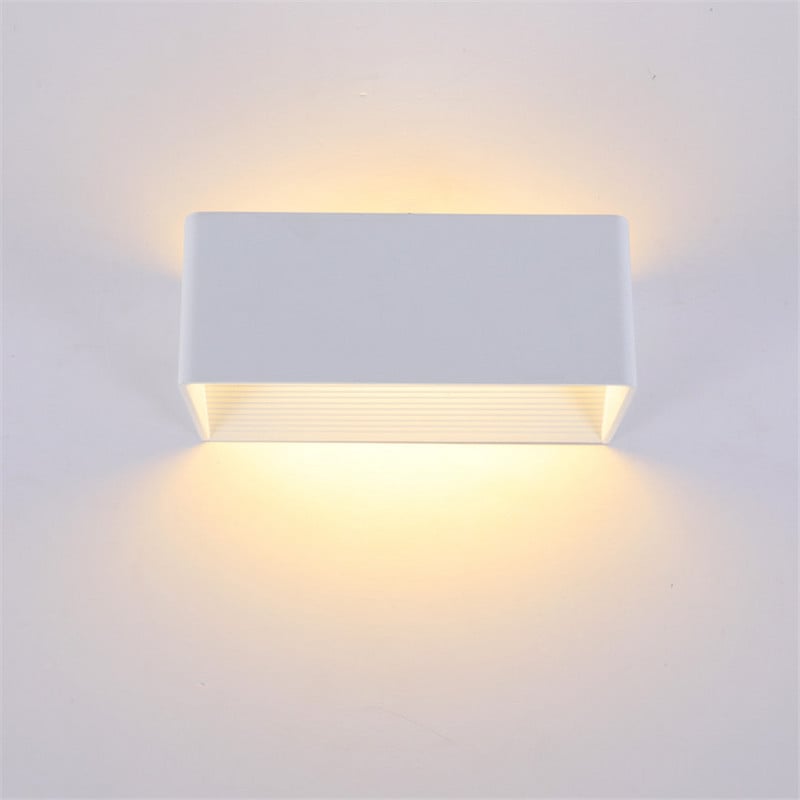 Lampă de perete cu LED-uri Patrate LED din aluminiu Lampă de perete de noptieră Dormitor Iluminat de casă Decorare interioară Aplică de perete de interior NR-88