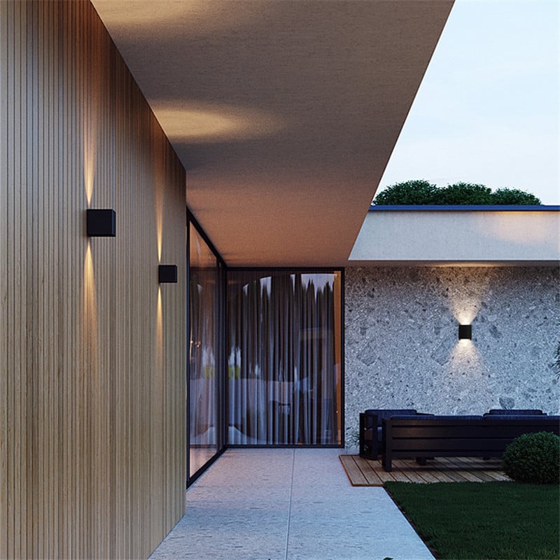 Lampă de perete cu LED-uri Patrate LED din aluminiu Lampă de perete de noptieră Dormitor Iluminat de casă Decorare interioară Aplică de perete de interior NR-88