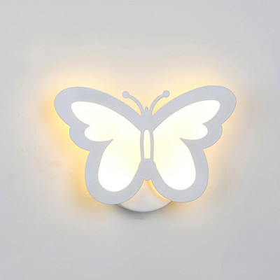 Lampă de perete cu frunze de fluture cu LED Lampă de perete modernă Decor pentru casă Lumină de noapte pentru sufragerie dormitor noptiera bucătărie, coridor, scară
