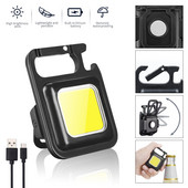 Mini újratölthető zseblámpa kulcstartó hordozható kempinglámpa kültéri sátor lámpa zseb vízálló zseblámpák lámpa kemping modul