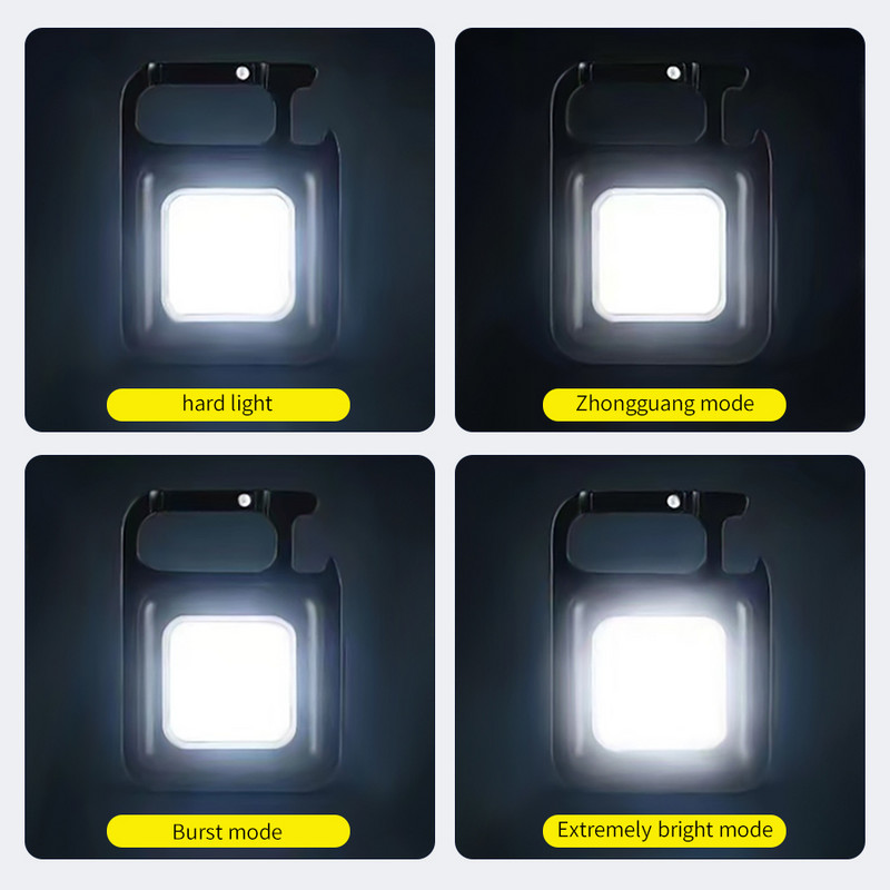 Mini újratölthető zseblámpa kulcstartó hordozható kempinglámpa kültéri sátor lámpa zseb vízálló zseblámpák lámpa kemping modul