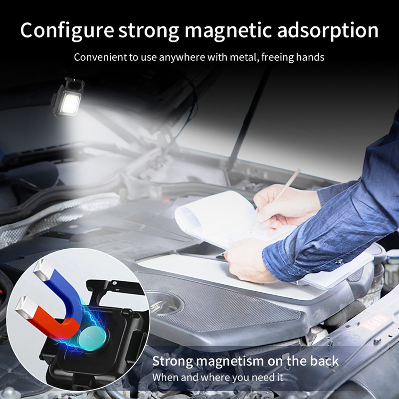 Mini újratölthető zseblámpa kulcstartó hordozható kempinglámpa kültéri sátor lámpa zseb vízálló zseblámpák lámpa kemping modul