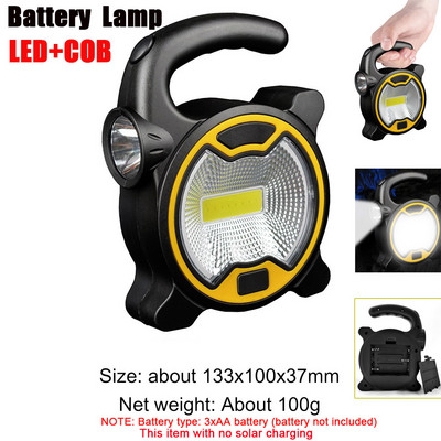 LED saulės energija maitinamas žibintuvėlis USB įkrovimas vandeniui atsparus stovyklavimo žibintas, avarinis maitinimo blokas 7 pavarų reguliuojama lauko įranga