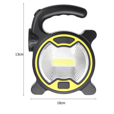 Baterie portabilă de camping în aer liber, cu LED-uri COB pentru lumină de lucru, roșu, galben, pentru cort, pentru călătorie, în aer liber