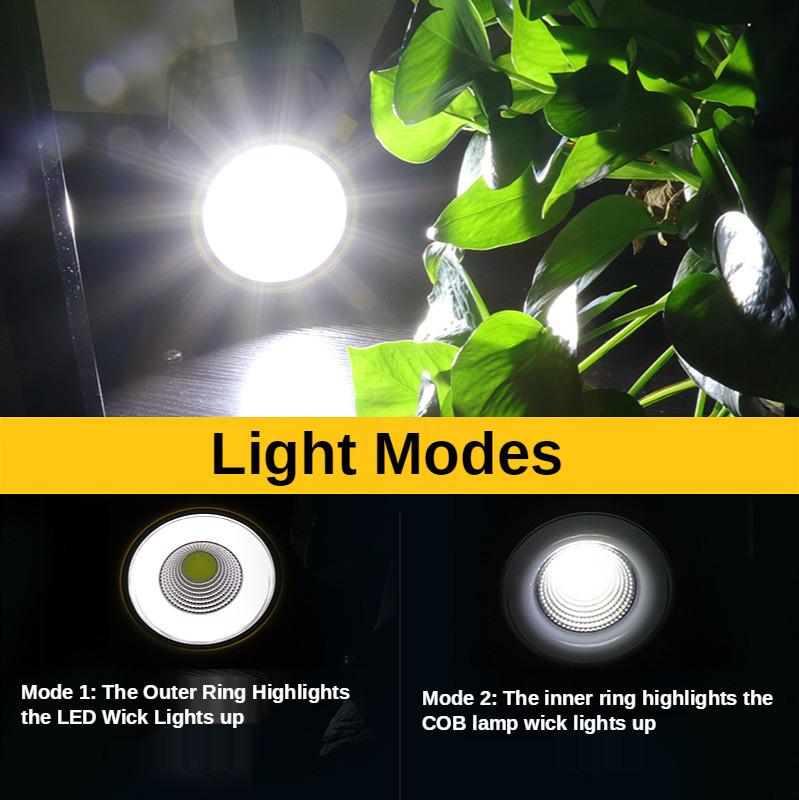 Letour multifunkcionális kültéri kempinglámpa vészhelyzeti töltő és kisütő hordozható napelemes lámpa éjszakai horgászathoz