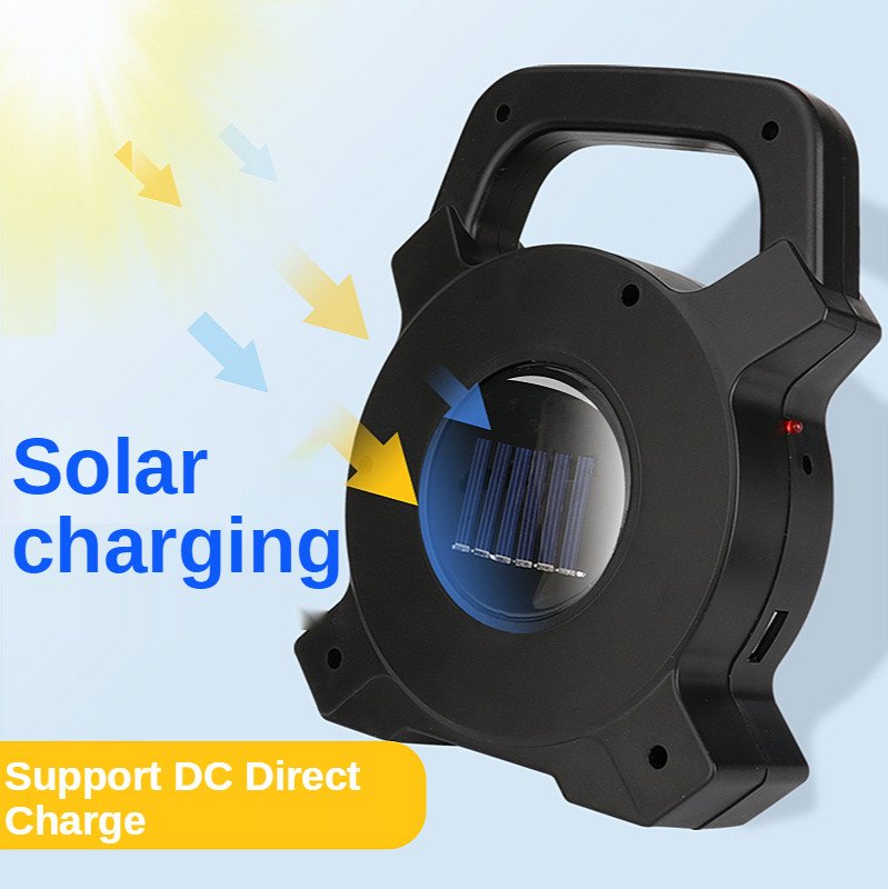 Letour multifunkcionális kültéri kempinglámpa vészhelyzeti töltő és kisütő hordozható napelemes lámpa éjszakai horgászathoz