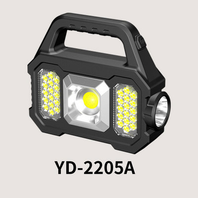 Lanternă solară cu LED-uri pentru camping, cu lumini de lucru COB, proiector, impermeabilă, 6 trepte, lanterne reîncărcabile pentru drumeții în camping