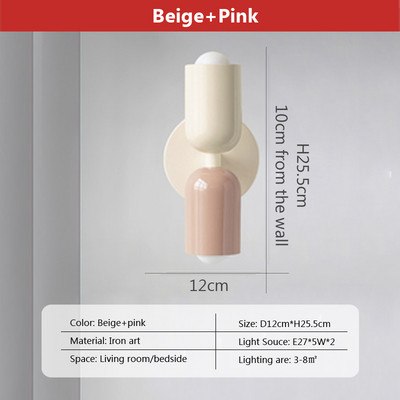 Macaroon seinavalgusti Moodne LED-seinavalgusti magamistoas peale veranda hotelli lugemise Home Decora seinalambi peatsivalgustid