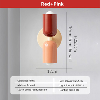 Macaroon seinavalgusti Moodne LED-seinavalgusti magamistoas peale veranda hotelli lugemise Home Decora seinalambi peatsivalgustid