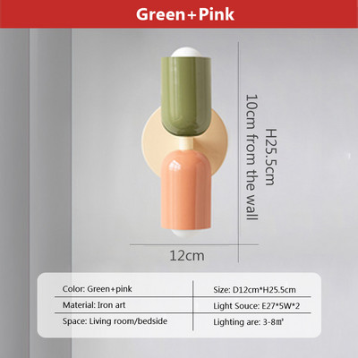 Macaroon seinavalgusti Moodne LED-seinavalgusti magamistoas peale veranda hotelli lugemise Home Decora seinalambi peatsivalgustid