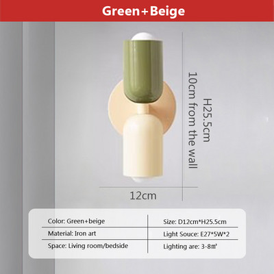 Macaroon seinavalgusti Moodne LED-seinavalgusti magamistoas peale veranda hotelli lugemise Home Decora seinalambi peatsivalgustid