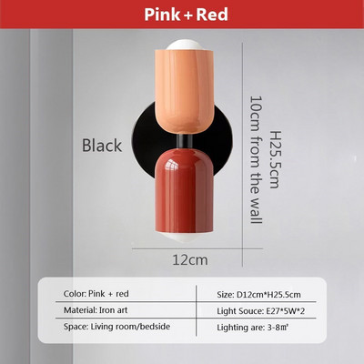 Macaroon seinavalgusti Moodne LED-seinavalgusti magamistoas peale veranda hotelli lugemise Home Decora seinalambi peatsivalgustid