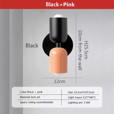 Macaroon seinavalgusti Moodne LED-seinavalgusti magamistoas peale veranda hotelli lugemise Home Decora seinalambi peatsivalgustid