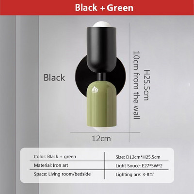 Macaroon seinavalgusti Moodne LED-seinavalgusti magamistoas peale veranda hotelli lugemise Home Decora seinalambi peatsivalgustid